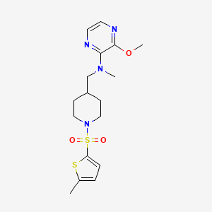 3-Methoxy-N-methyl-N-[[1-(5-methylthiophen-2-yl)sulfonylpiperidin-4-yl]methyl]pyrazin-2-amine