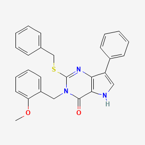 2-(benzylthio)-3-(2-methoxybenzyl)-7-phenyl-3H-pyrrolo[3,2-d]pyrimidin-4(5H)-one