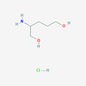 molecular formula C5H14ClNO2 B2534394 2-Aminopentane-1,5-diol;hydrochloride CAS No. 21926-01-2; 2408957-37-7