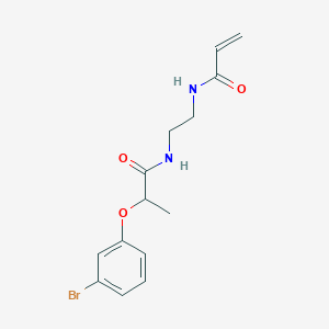 2-(3-Bromophenoxy)-N-[2-(prop-2-enoylamino)ethyl]propanamide