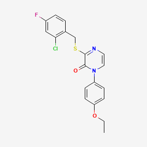3-((2-chloro-4-fluorobenzyl)thio)-1-(4-ethoxyphenyl)pyrazin-2(1H)-one