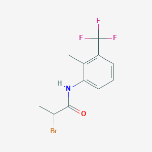 molecular formula C11H11BrF3NO B2534404 2-Bromo-N-[2-methyl-3-(trifluoromethyl)phenyl]propanamide CAS No. 2022598-26-9