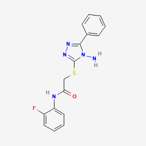 2-((4-amino-5-phenyl-4H-1,2,4-triazol-3-yl)thio)-N-(2-fluorophenyl)acetamide