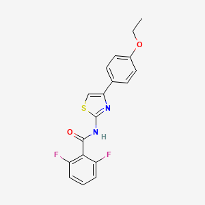 molecular formula C18H14F2N2O2S B2534409 N-[4-(4-ethoxyphenyl)-1,3-thiazol-2-yl]-2,6-difluorobenzamide CAS No. 476356-51-1