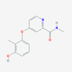 molecular formula C14H14N2O3 B2534410 4-(3-hydroxy-2-methylphenoxy)-N-methylpyridine-2-carboxamide CAS No. 1182772-01-5