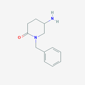 molecular formula C12H16N2O B2534411 5-Amino-1-benzylpiperidin-2-one CAS No. 156779-12-3
