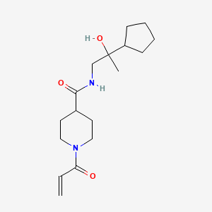 N-(2-Cyclopentyl-2-hydroxypropyl)-1-prop-2-enoylpiperidine-4-carboxamide