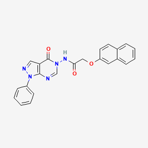 2-(naphthalen-2-yloxy)-N-(4-oxo-1-phenyl-1H-pyrazolo[3,4-d]pyrimidin-5(4H)-yl)acetamide