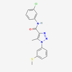 molecular formula C17H15ClN4OS B2534569 N-(3-chlorophenyl)-5-methyl-1-[3-(methylsulfanyl)phenyl]-1H-1,2,3-triazole-4-carboxamide CAS No. 895651-69-1
