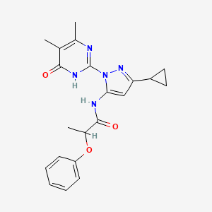 N-(3-cyclopropyl-1-(4,5-dimethyl-6-oxo-1,6-dihydropyrimidin-2-yl)-1H-pyrazol-5-yl)-2-phenoxypropanamide