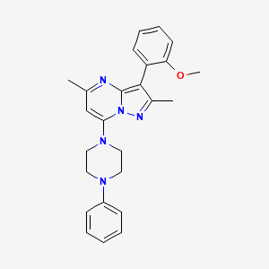 3-(2-Methoxyphenyl)-2,5-dimethyl-7-(4-phenylpiperazin-1-yl)pyrazolo[1,5-a]pyrimidine