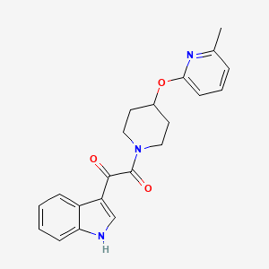 1-(1H-indol-3-yl)-2-(4-((6-methylpyridin-2-yl)oxy)piperidin-1-yl)ethane-1,2-dione