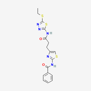 N-(4-(3-((5-(ethylthio)-1,3,4-thiadiazol-2-yl)amino)-3-oxopropyl)thiazol-2-yl)benzamide