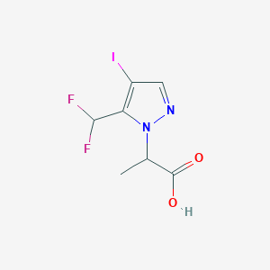 2-[5-(Difluoromethyl)-4-iodopyrazol-1-yl]propanoic acid