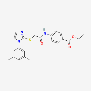 Ethyl 4-[[2-[1-(3,5-dimethylphenyl)imidazol-2-yl]sulfanylacetyl]amino]benzoate