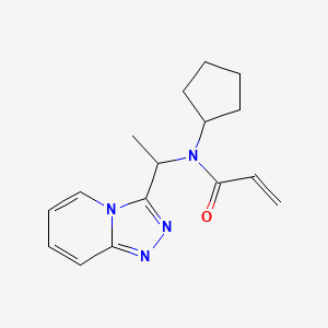 N-Cyclopentyl-N-[1-([1,2,4]triazolo[4,3-a]pyridin-3-yl)ethyl]prop-2-enamide