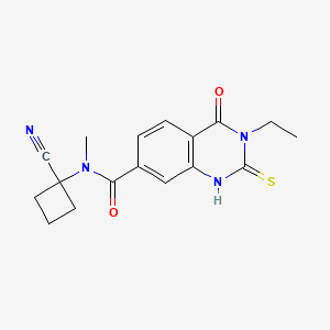 N-(1-cyanocyclobutyl)-3-ethyl-N-methyl-4-oxo-2-sulfanyl-3,4-dihydroquinazoline-7-carboxamide