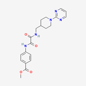Methyl 4-(2-oxo-2-(((1-(pyrimidin-2-yl)piperidin-4-yl)methyl)amino)acetamido)benzoate