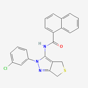 N-(2-(3-chlorophenyl)-4,6-dihydro-2H-thieno[3,4-c]pyrazol-3-yl)-1-naphthamide