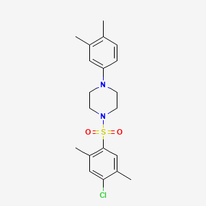 1-(4-Chloro-2,5-dimethylbenzenesulfonyl)-4-(3,4-dimethylphenyl)piperazine