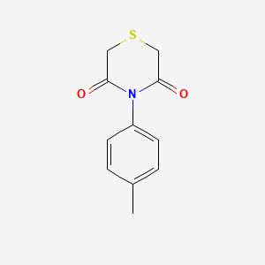 molecular formula C11H11NO2S B2534674 4-(4-Methylphenyl)thiomorpholine-3,5-dione CAS No. 338409-69-1