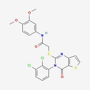 2-((3-(2,3-dichlorophenyl)-4-oxo-3,4-dihydrothieno[3,2-d]pyrimidin-2-yl)thio)-N-(3,4-dimethoxyphenyl)acetamide