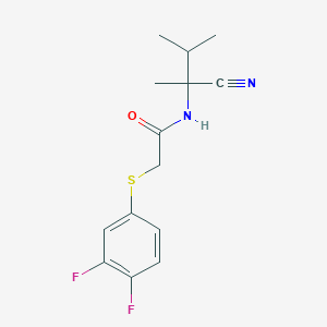 molecular formula C14H16F2N2OS B2534689 N-(2-cyano-3-methylbutan-2-yl)-2-(3,4-difluorophenyl)sulfanylacetamide CAS No. 1210674-37-5