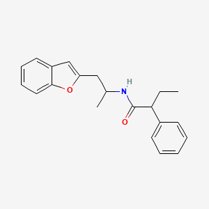 molecular formula C21H23NO2 B2534693 N-[1-(1-benzofuran-2-yl)propan-2-yl]-2-phenylbutanamide CAS No. 2034610-39-2