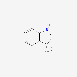 molecular formula C10H10FN B2534702 7'-Fluorospiro[cyclopropane-1,3'-indoline] CAS No. 1461714-90-8