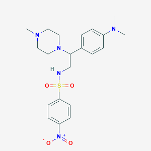 molecular formula C21H29N5O4S B2534720 N-(2-(4-(dimethylamino)phenyl)-2-(4-methylpiperazin-1-yl)ethyl)-4-nitrobenzenesulfonamide CAS No. 897620-29-0