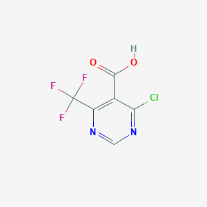 molecular formula C6H2ClF3N2O2 B2534721 4-氯-6-(三氟甲基)嘧啶-5-羧酸 CAS No. 887626-22-4