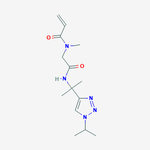 molecular formula C14H23N5O2 B2534723 N-Methyl-N-[2-oxo-2-[2-(1-propan-2-yltriazol-4-yl)propan-2-ylamino]ethyl]prop-2-enamide CAS No. 2201609-97-2