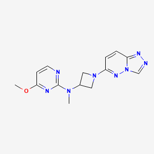 molecular formula C14H16N8O B2534724 4-甲氧基-N-甲基-N-(1-{[1,2,4]三唑并[4,3-b]哒嗪-6-基}氮杂环丁-3-基)嘧啶-2-胺 CAS No. 2199707-13-4