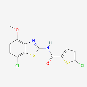 molecular formula C13H8Cl2N2O2S2 B2534726 5-chloro-N-(7-chloro-4-methoxybenzo[d]thiazol-2-yl)thiophene-2-carboxamide CAS No. 886948-04-5