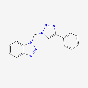 molecular formula C15H12N6 B2534729 1-[(4-Phenyltriazol-1-yl)methyl]benzotriazole CAS No. 178904-74-0
