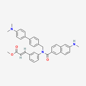Methyl (E)-3-(3-(N-((4'-(dimethylamino)-[1,1'-biphenyl]-4-yl)methyl)-6-(methylamino)-2-naphthamido)phenyl)acrylate