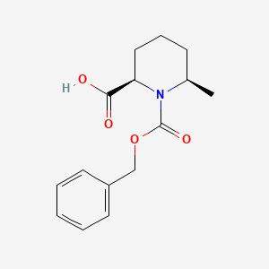 molecular formula C15H19NO4 B2534734 (2R,6R)-6-Methyl-1-phenylmethoxycarbonylpiperidine-2-carboxylic acid CAS No. 89391-19-5