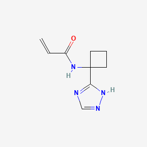 molecular formula C9H12N4O B2534740 N-[1-(1H-1,2,4-Triazol-5-yl)cyclobutyl]prop-2-enamide CAS No. 2109569-86-8