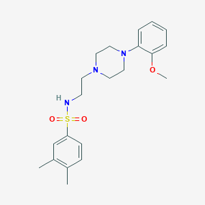 molecular formula C21H29N3O3S B2534799 N-(2-(4-(2-methoxyphenyl)piperazin-1-yl)ethyl)-3,4-dimethylbenzenesulfonamide CAS No. 1049465-19-1