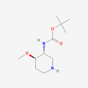 molecular formula C11H22N2O3 B2534819 tert-butyl N-[(3R,4R)-4-methoxypiperidin-3-yl]carbamate CAS No. 1932019-20-9
