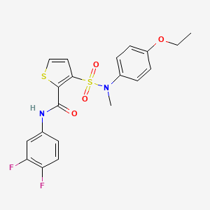 molecular formula C20H18F2N2O4S2 B2534821 N-(3,4-difluorophenyl)-3-[(4-ethoxyphenyl)(methyl)sulfamoyl]thiophene-2-carboxamide CAS No. 1251561-45-1