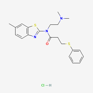 N-(2-(dimethylamino)ethyl)-N-(6-methylbenzo[d]thiazol-2-yl)-3-(phenylthio)propanamide hydrochloride