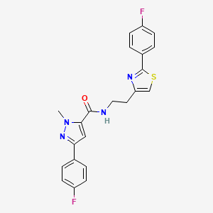 3-(4-fluorophenyl)-N-(2-(2-(4-fluorophenyl)thiazol-4-yl)ethyl)-1-methyl-1H-pyrazole-5-carboxamide
