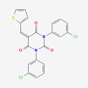 1,3-Bis(3-chlorophenyl)-5-(thiophen-2-ylmethylidene)-1,3-diazinane-2,4,6-trione