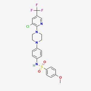 N-(4-{4-[3-chloro-5-(trifluoromethyl)-2-pyridinyl]piperazino}phenyl)-4-methoxybenzenesulfonamide