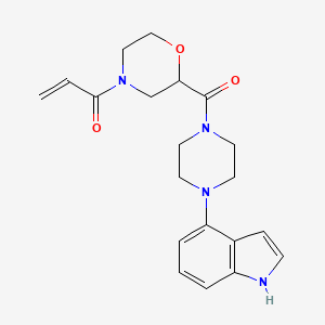 1-[2-[4-(1H-Indol-4-yl)piperazine-1-carbonyl]morpholin-4-yl]prop-2-en-1-one