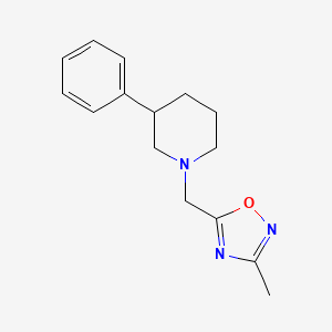 3-Methyl-5-((3-phenylpiperidin-1-yl)methyl)-1,2,4-oxadiazole