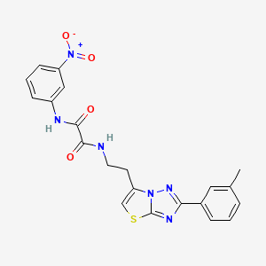 N1-(3-nitrophenyl)-N2-(2-(2-(m-tolyl)thiazolo[3,2-b][1,2,4]triazol-6-yl)ethyl)oxalamide