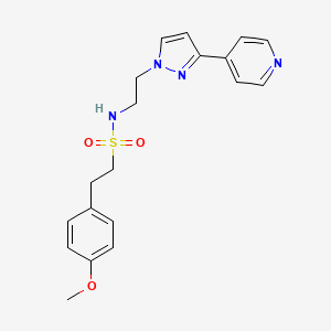 2-(4-methoxyphenyl)-N-(2-(3-(pyridin-4-yl)-1H-pyrazol-1-yl)ethyl)ethanesulfonamide