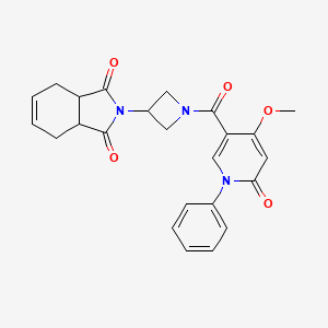 2-(1-(4-methoxy-6-oxo-1-phenyl-1,6-dihydropyridine-3-carbonyl)azetidin-3-yl)-3a,4,7,7a-tetrahydro-1H-isoindole-1,3(2H)-dione